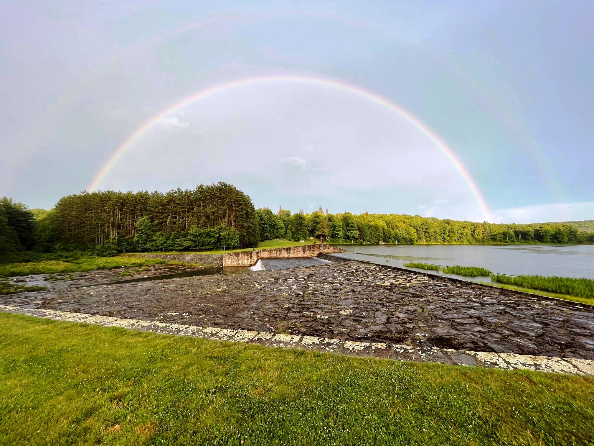 20210714 full rainbow over the spillway nate hardic
