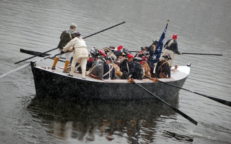 Washington crossing the Delaware re-enactment