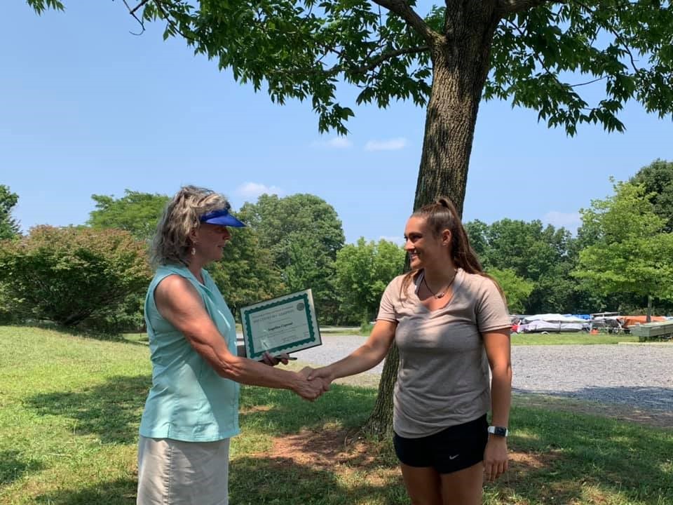 Angelina Capozzi, Parks and Recreation Program Coordinator for Upper Gwynedd Township, presented with PPFF's COVID-19 Champion Award for Education.