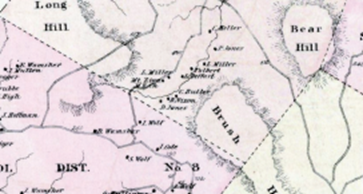 Map of Six Penny Creek from 1876. From the Illustrated Historical Atlas of Berks County by F.A. Davis